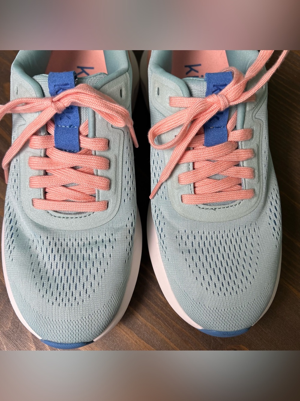 KIZIK Athens 2 Sneakers Women 10 Surf Spray Blue Pink Lace Up Athletic Shoes - Picture 5 of 12